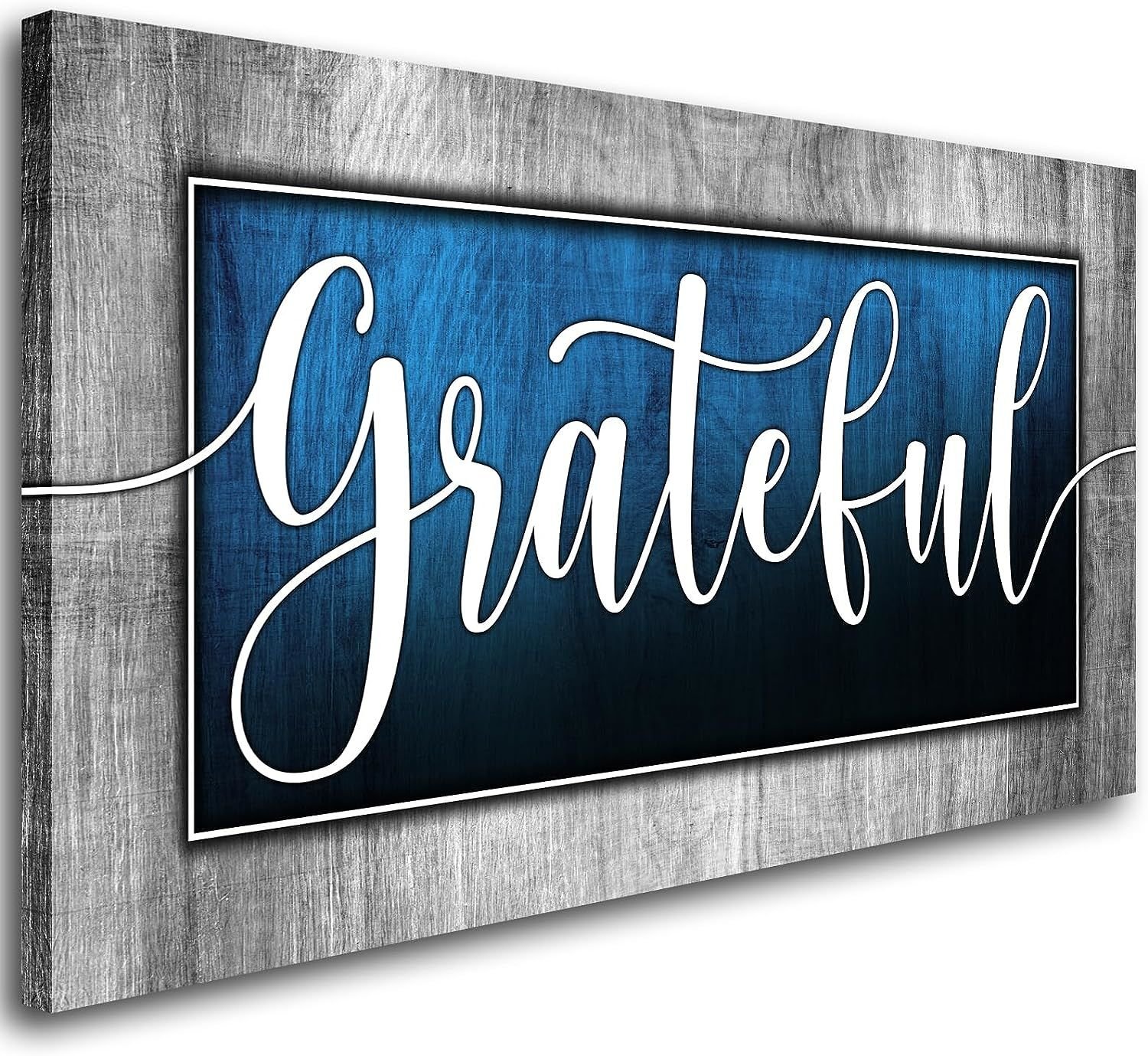 Inspirational Quotes Wall Art for Living Room|Grateful Signs for Home Decor|Grateful Wall Decor|Blue Family Canvas Print Poster Painting Picture Artwo Inspirational Quotes Wall Art for Living Room|Grateful Signs for Home Decor|Grateful Wall Decor|Blue Family Canvas Print Poster Painting Picture Artwo