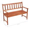 Patio Bench with Cushion 47.2" Solid Acacia Wood